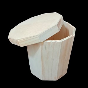 Balde Madera Tapa
